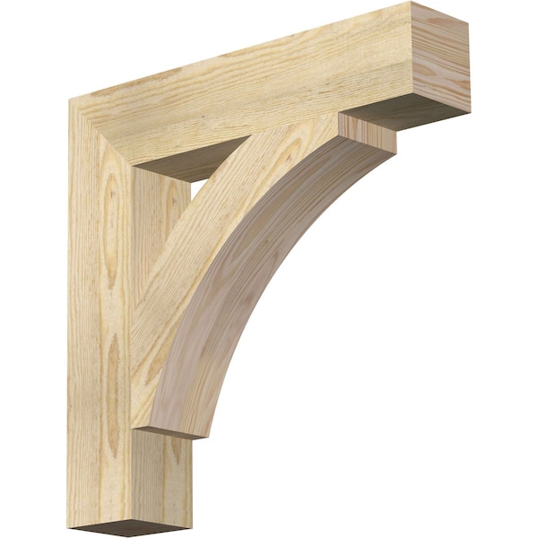 Ekena Millwork Thorton Block Rough Sawn Bracket, Douglas Fir, 4"W x 20"D x 20"H BKT04X20X20THR05RDF - main